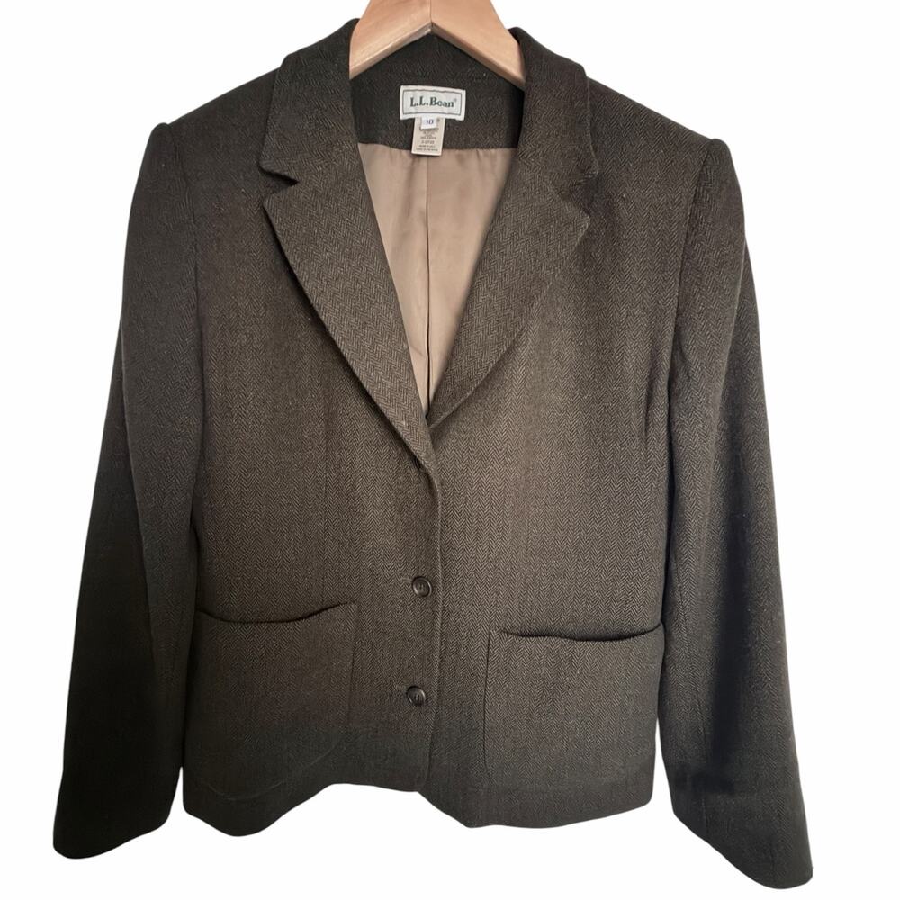 L.L.Bean Wool Blazer Womens 10